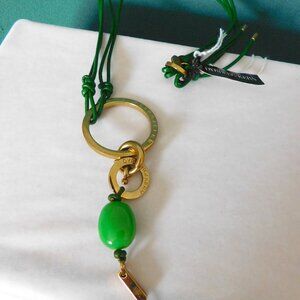 Ladies Dyrberg/Kern Hunter Green Leather Necklace